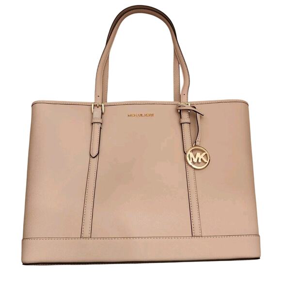 Michael Kors Jet Set Shoulder Tote Bag Purse Pink Large - Picture 1 of 11